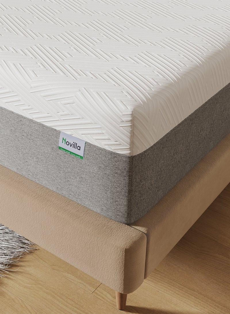 Novilla مرتبة كوين 160×200 سم 20 سم، رغوة الذاكرة الهلامية لنوم بارد وراحة من الضغط، متوسطة الصلابة، سرير في صندوق، بليس - Image 3